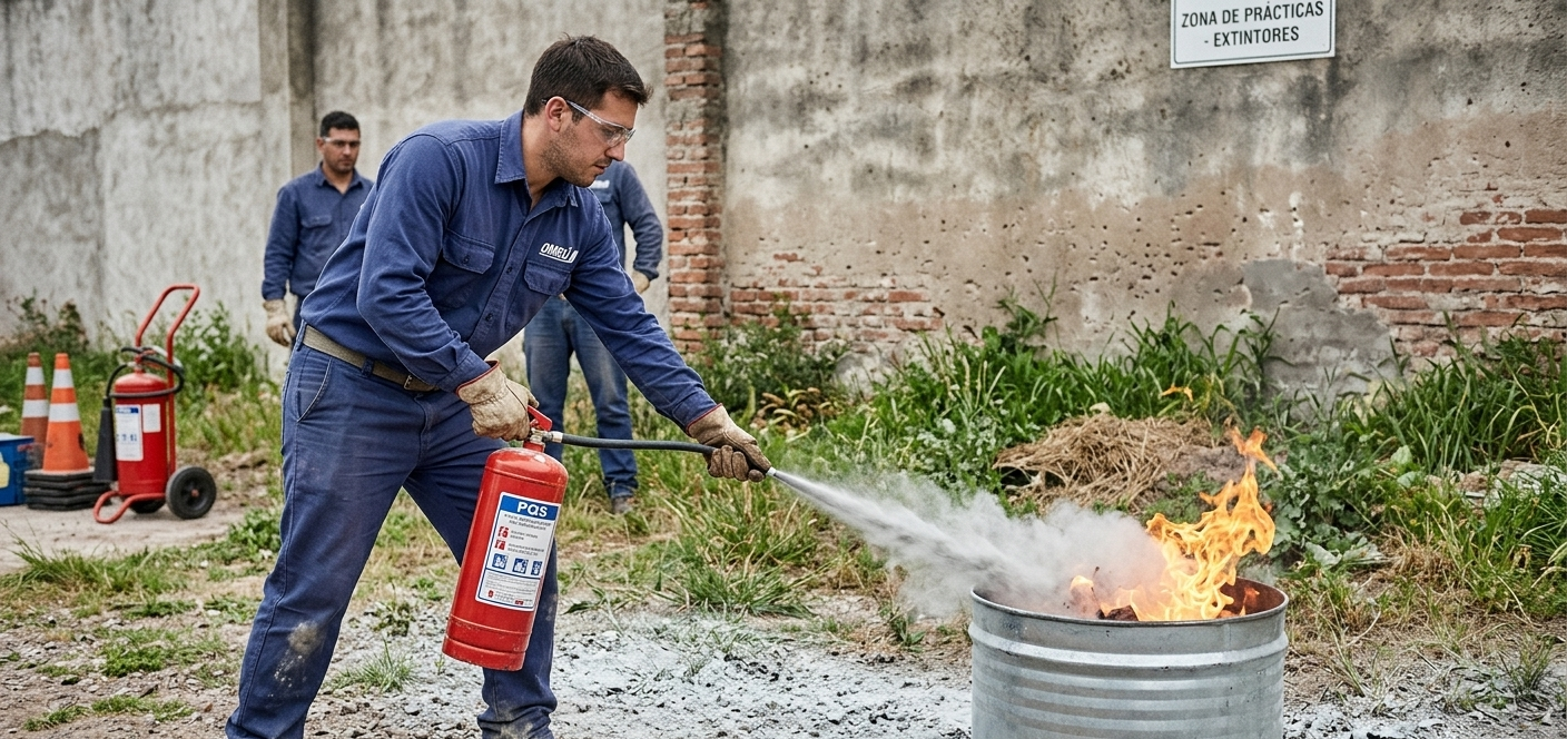 Uso de agentes extintores